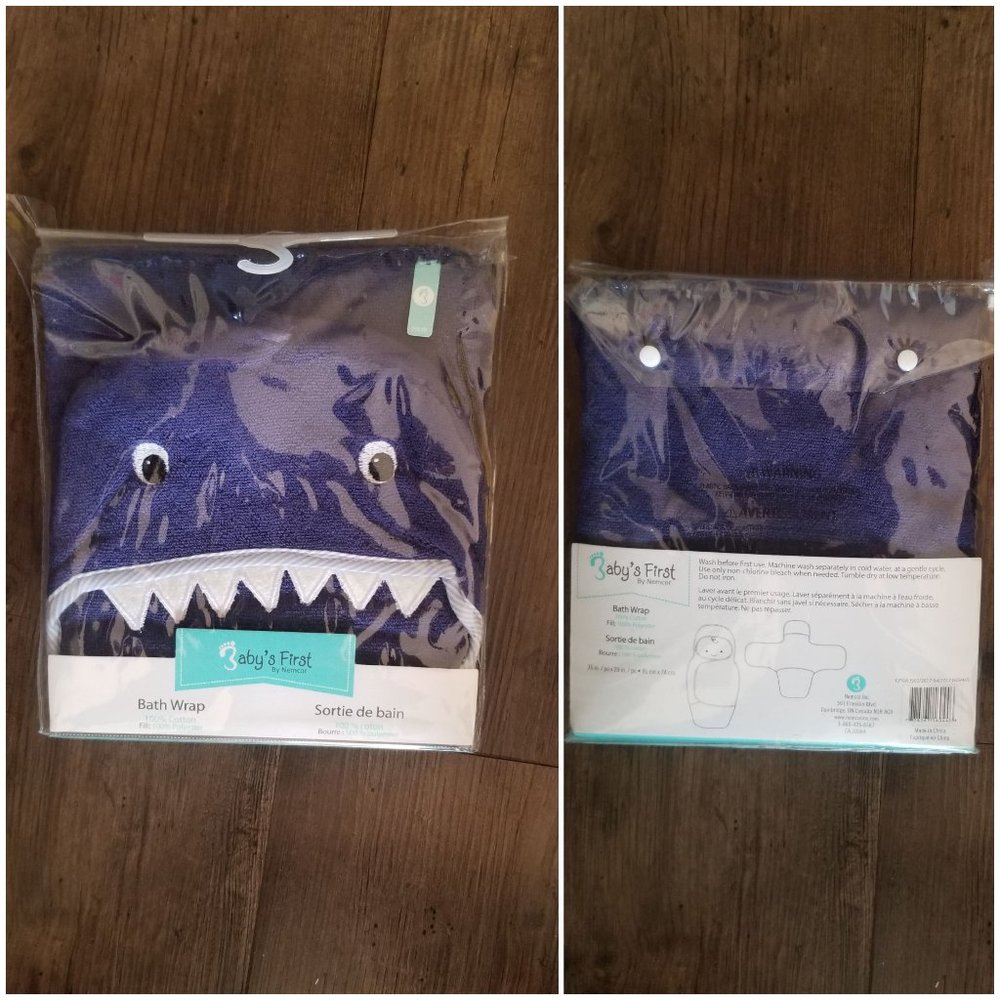 Baby's Bath Wrap Towel w/hood